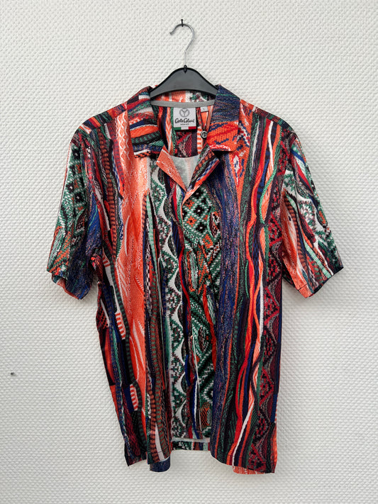 (Stange2) Carlo Colucci Herren Satin Hemd Gr. L