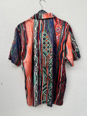 (Stange2) Carlo Colucci Herren Satin Hemd Gr. L