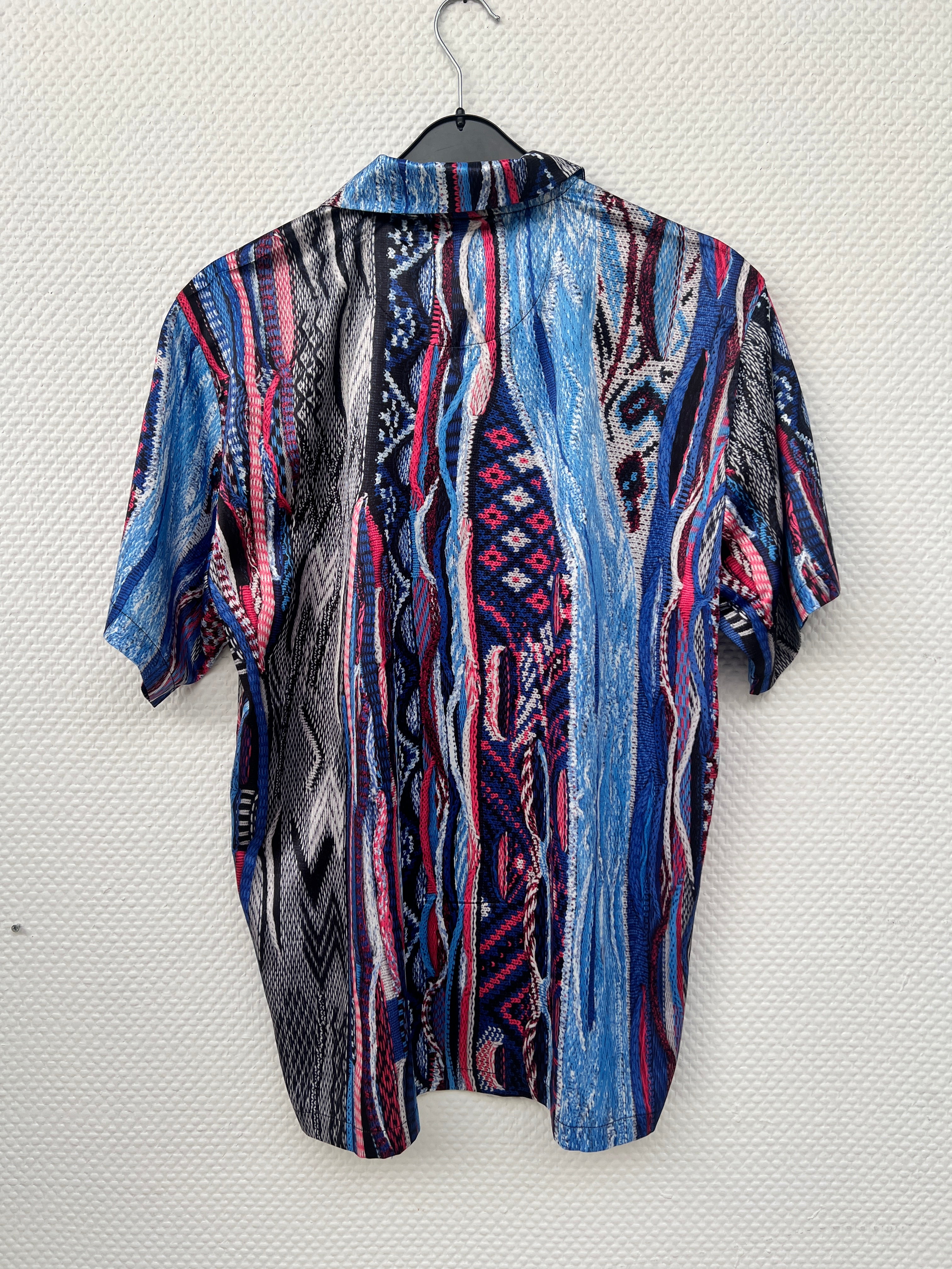 (Stange2) Carlo Colucci Herren Satin Hemd Gr. S