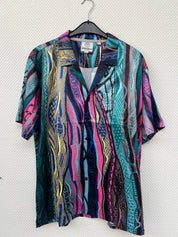 (Stange2) Carlo Colucci Herren Satin Hemd Gr. L