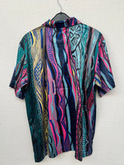(Stange2) Carlo Colucci Herren Satin Hemd Gr. L