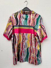 (Stange2) Carlo Colucci Herren Satin Hemd Gr. XL