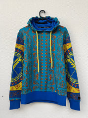 (Stange2) Carlo Colucci Herren Hoodie blau-gelb Gr. S