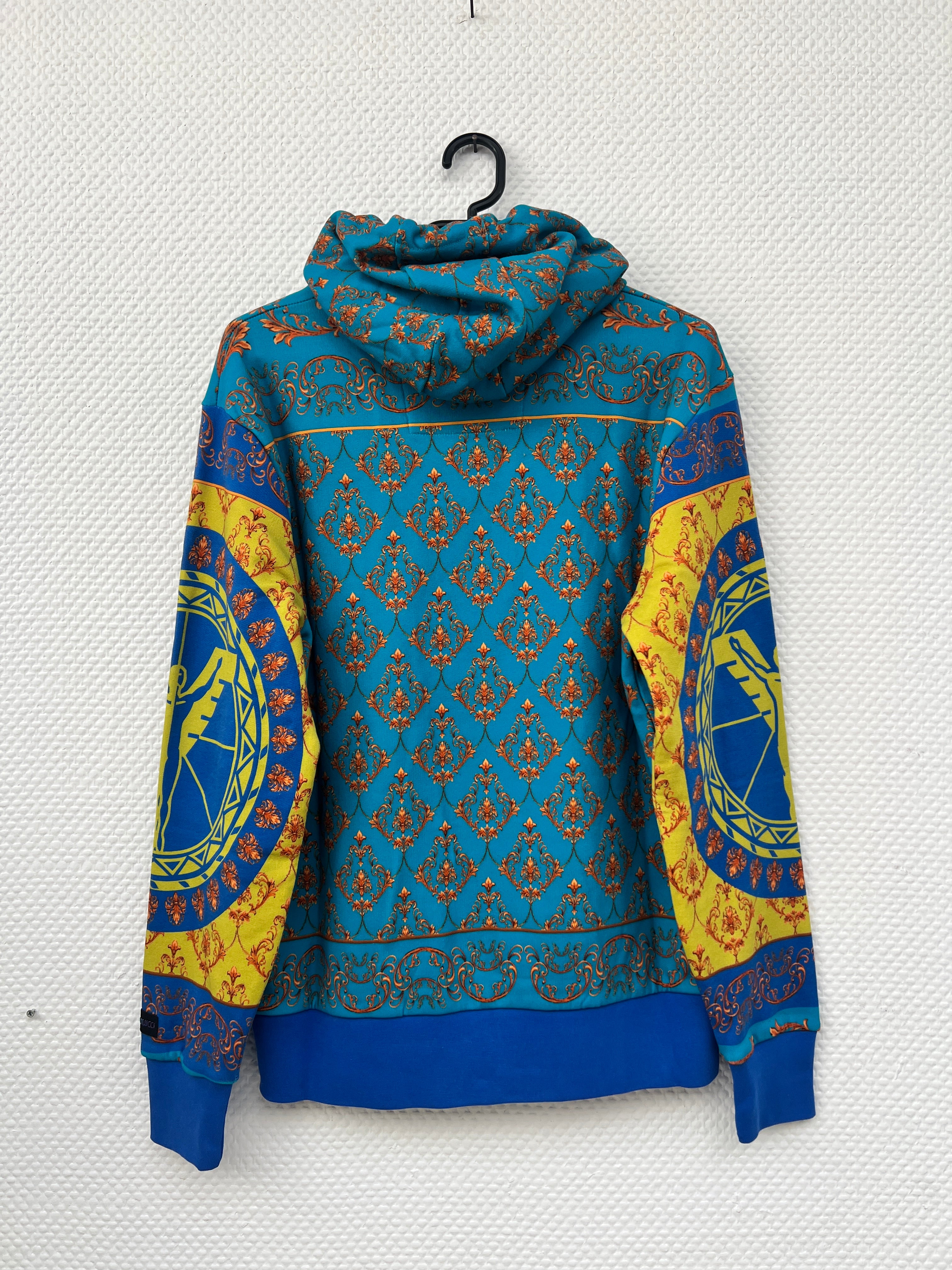 (Stange2) Carlo Colucci Herren Hoodie blau-gelb Gr. S
