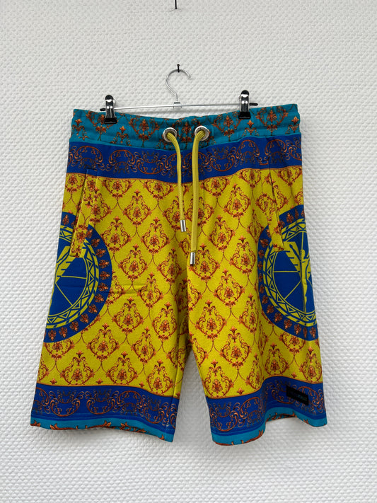 (117) Carlo Colucci Short blau-gelb Gr. XS/3XL