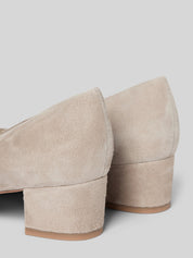 TAMARIS Pumps aus Leder mit Blockabsatz taupe Gr.37