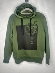 (Stange2) Carlo Colucci Herren Hoodie dunkelgrün Gr. S/XS