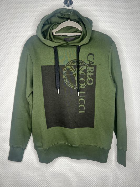 (Stange2) Carlo Colucci Herren Hoodie dunkelgrün Gr. S/XS