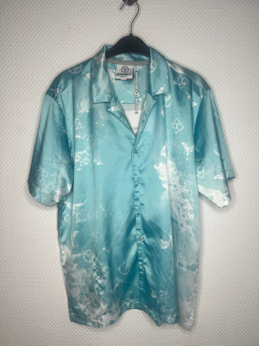 (38) Carlo Colucci Herren Satin Hemd Gr.S/L