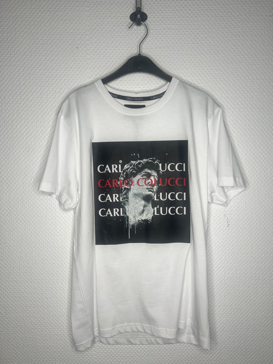 (56) Carlo Colucci Herren Tshirt weiß Gr. S/M/XL