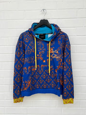(63) Carlo Colucci Herren Hoodie blauorange