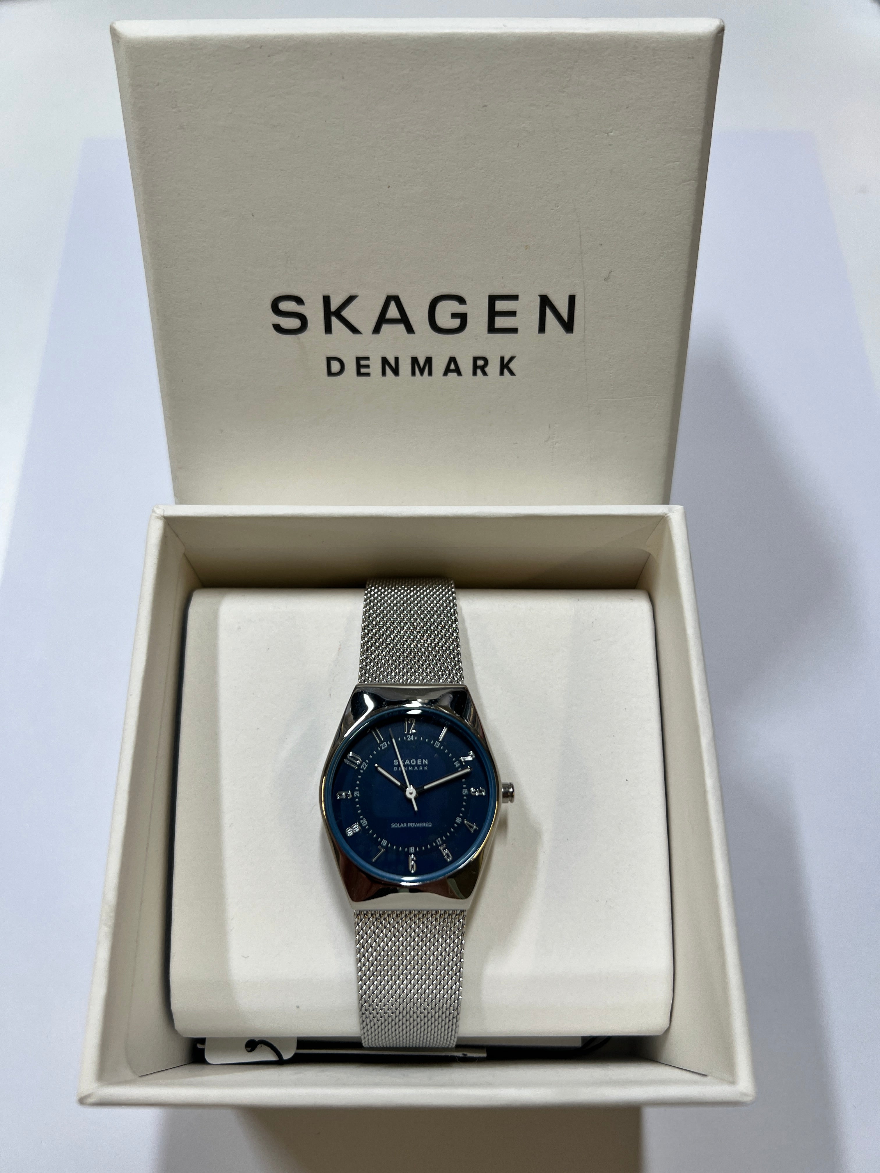 Skagen Denmark Damenuhr blausilber