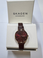 Skagen Denmark Damenuhr braungold