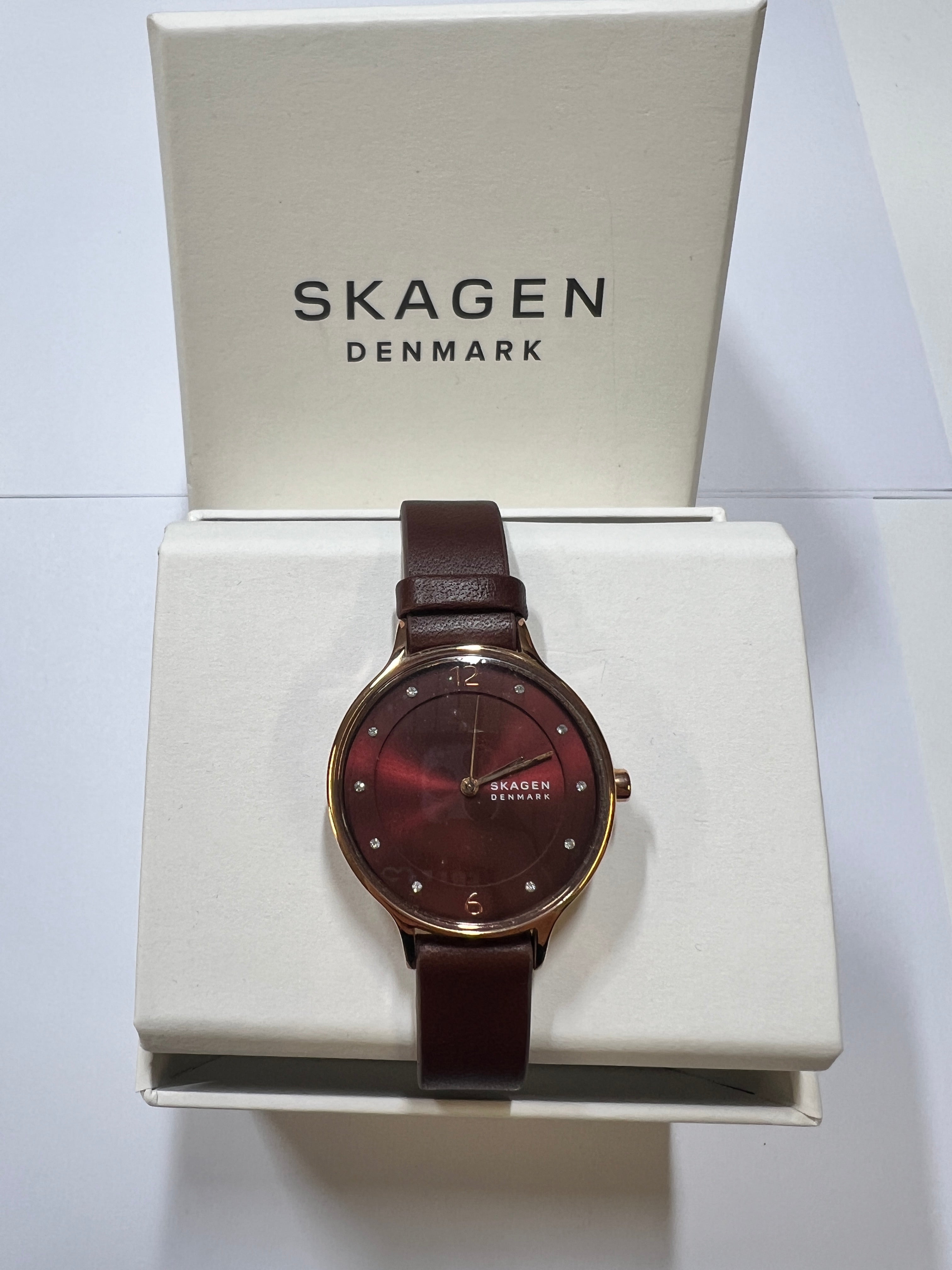 Skagen Denmark Damenuhr braungold