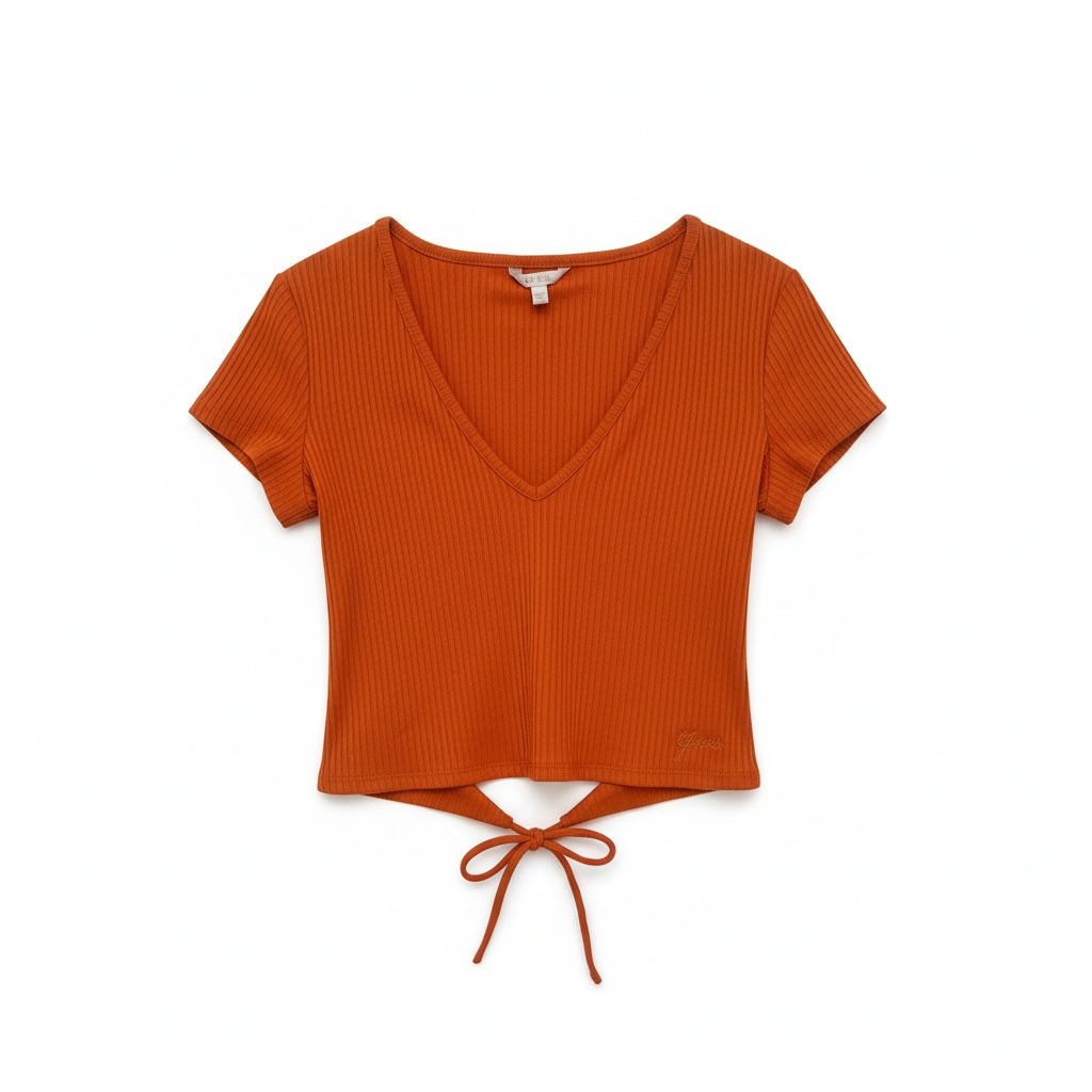 GUESS Tie Back Crop Top GrM