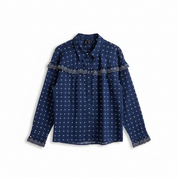 Vero Moda Curve Bluse in blau muster Gr46