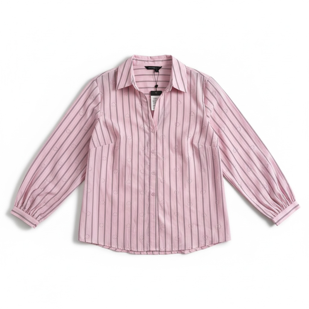 Vero Moda Curve Hemd in Babypink Herz Muster Gr46/48