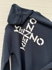(137) Kenzo Bademantel mit Kapuze dunkelblau