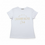 Champagne Club Tshirt Damen  Ärmel gekrempelt gefalten