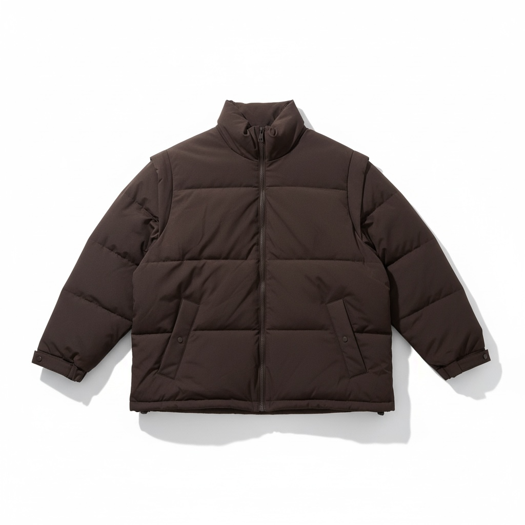 Vero Moda Curve 2-in-1 Pufferjacke, mit abnehmbaren Ärmeln Gr46