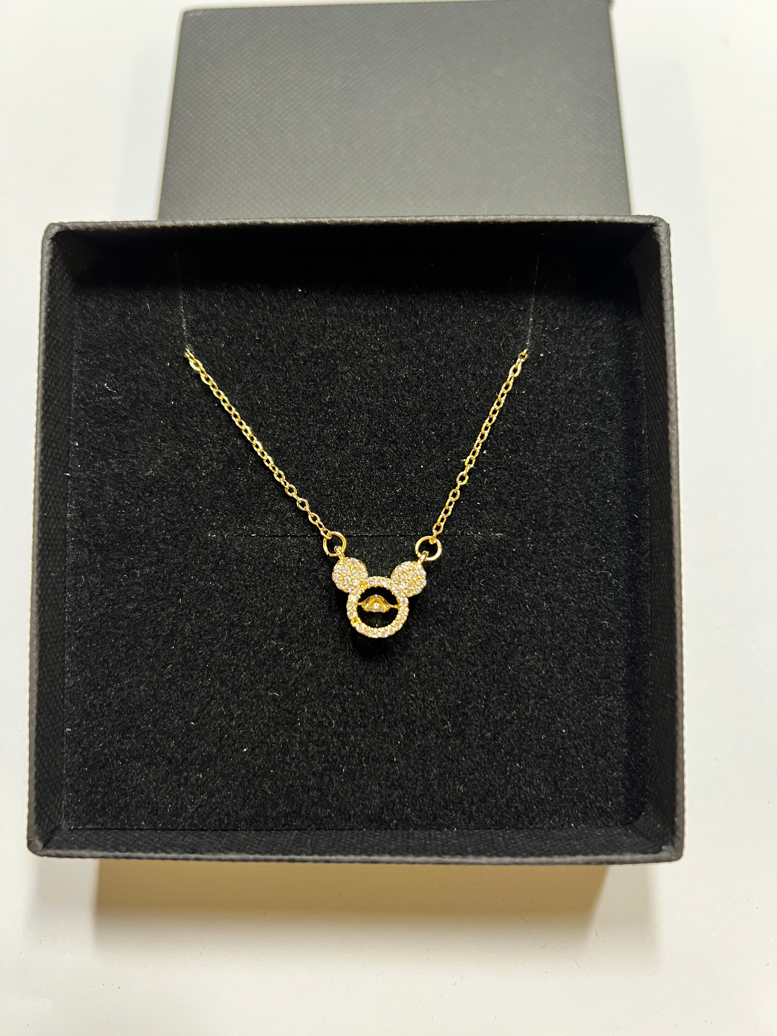 Halskette “Zirkonia Micky” gold/silber (18/19)