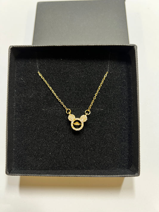 Halskette “Zirkonia Micky” gold/silber (18/19)