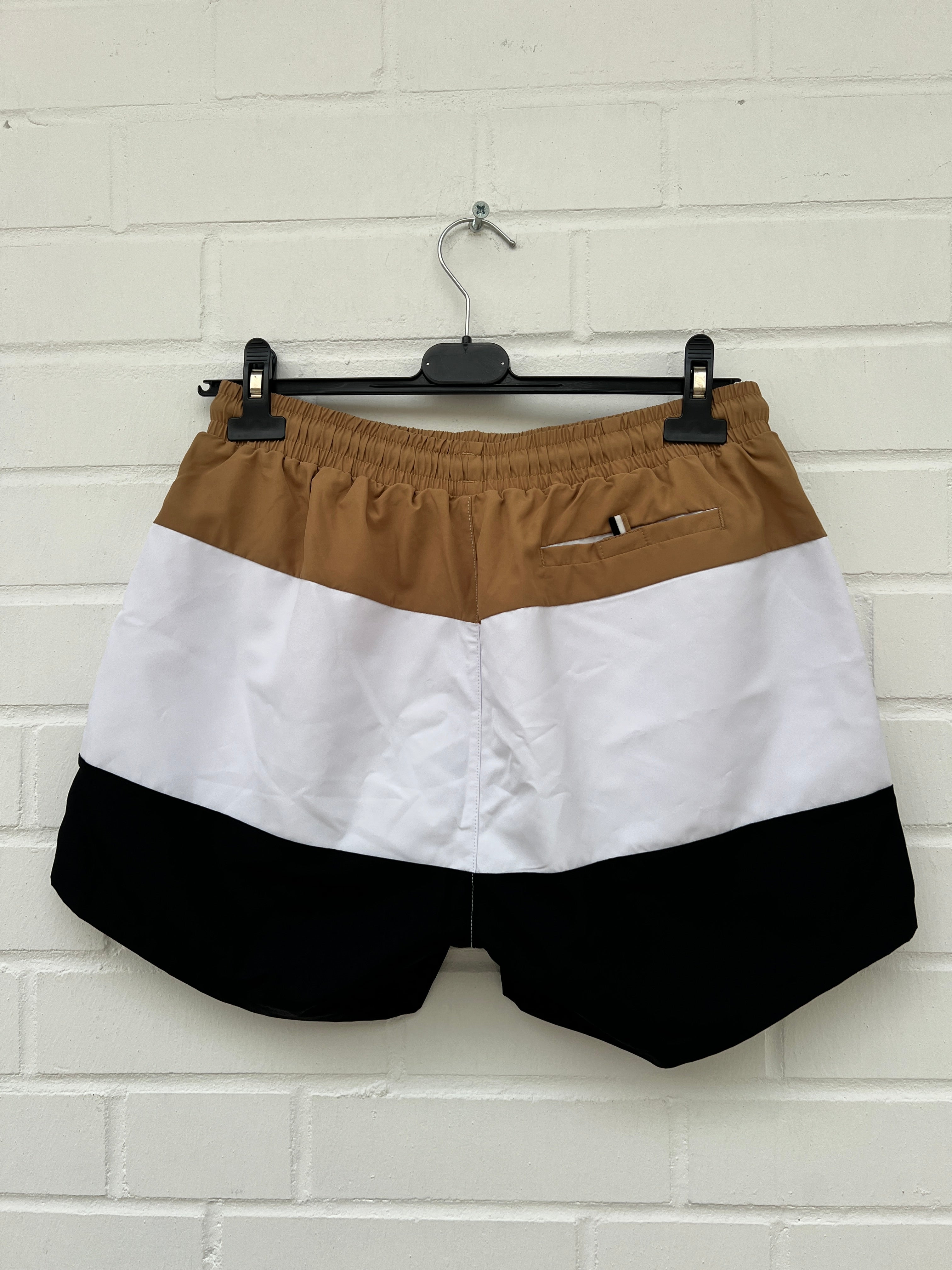 Badehose braun weiß schwarz Gr.S