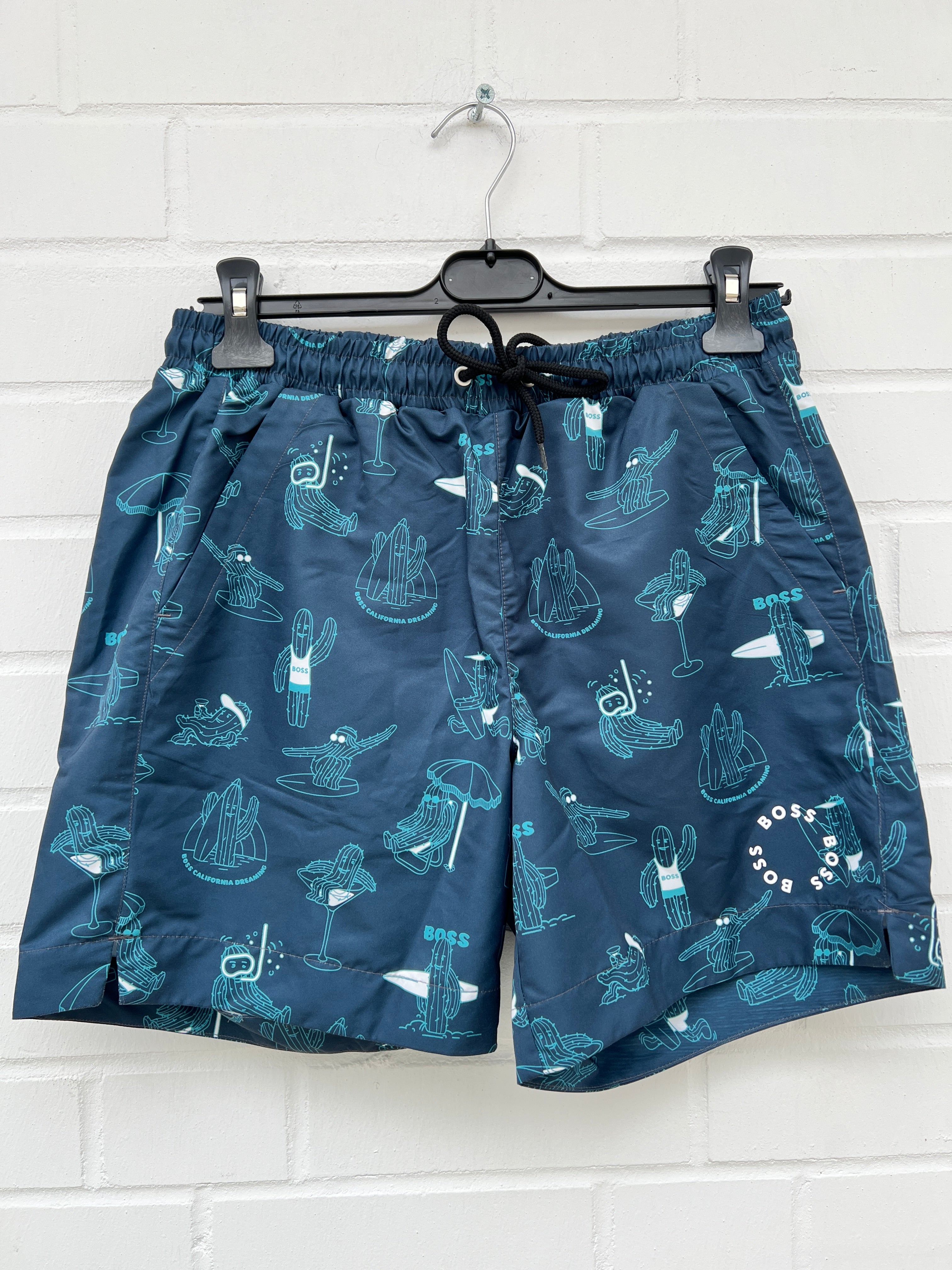 Badehose dunkelblau muster Gr.S