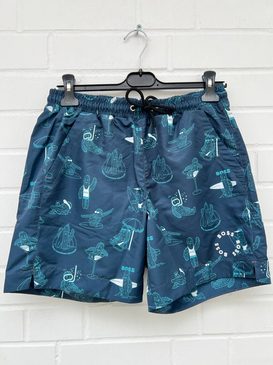 Badehose dunkelblau muster Gr.S