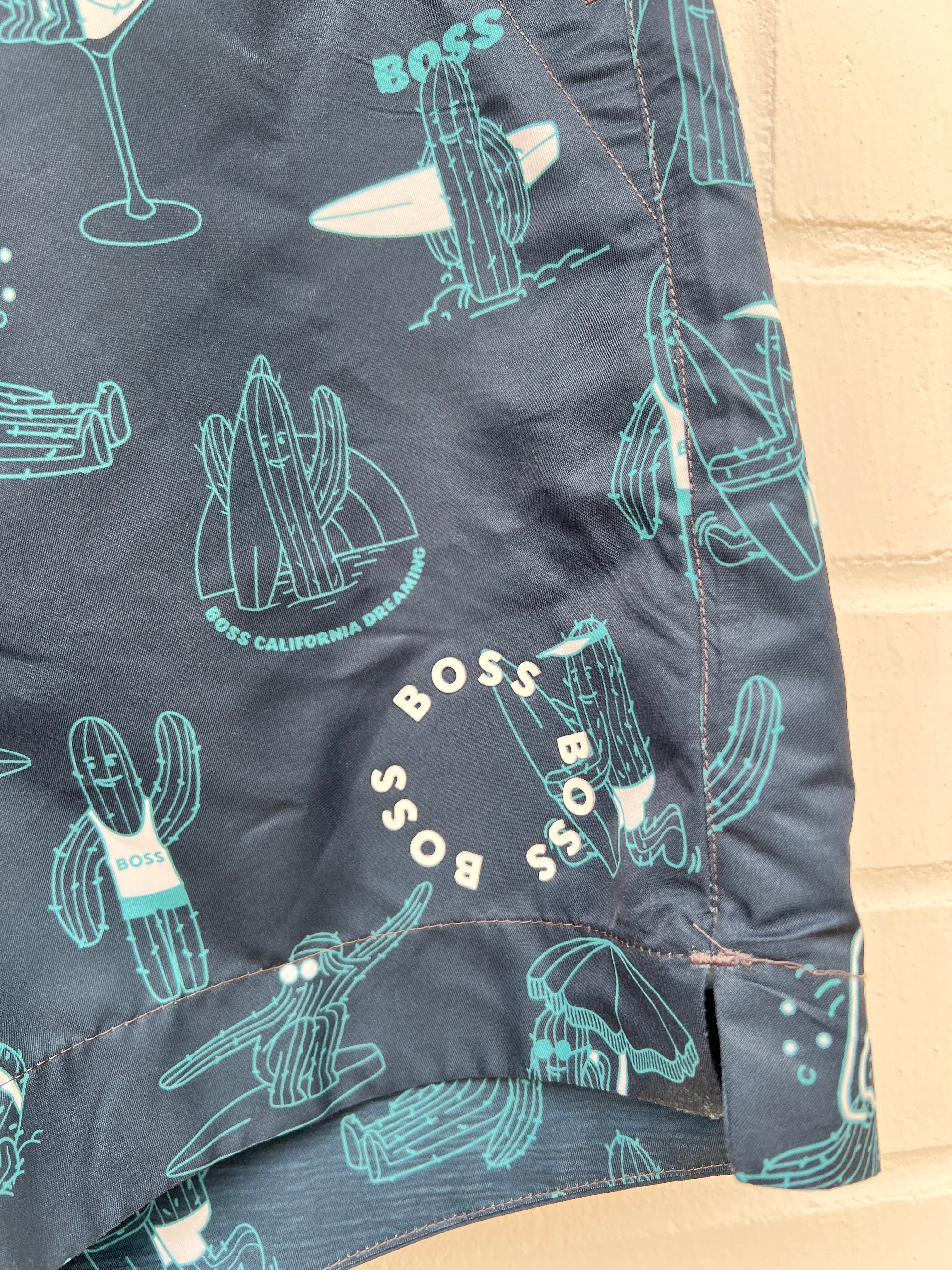 Badehose dunkelblau muster Gr.S