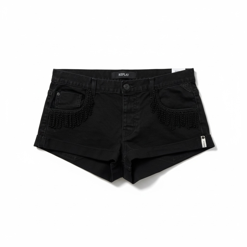 REPLAY Jeans Short Schwarz