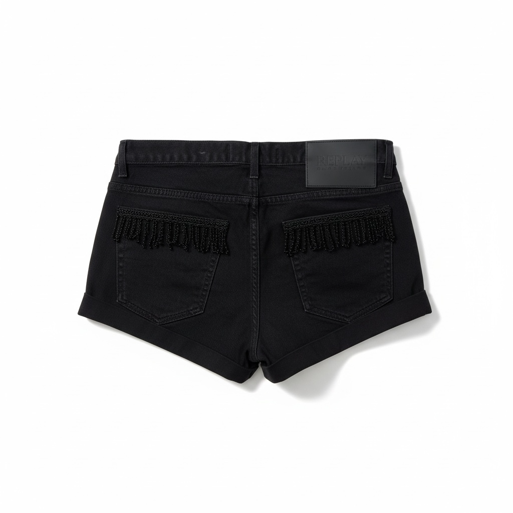 REPLAY Jeans Short Schwarz