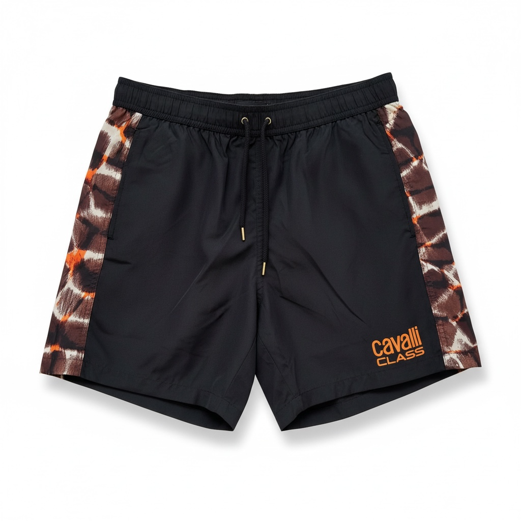 Cavalli Class Badehose schwarz braun muster Gr.M