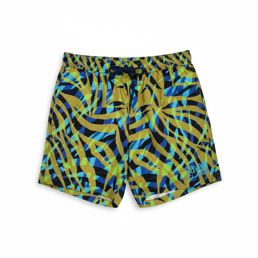 Cavalli Class Badehose grünblau muster Gr.M
