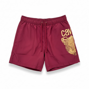 Cavalli Class Badehose Bordeaux gold logo