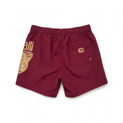 Cavalli Class Badehose Bordeaux gold logo