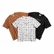 Carlo Colucci Tshirt braun / weiß / schwarz