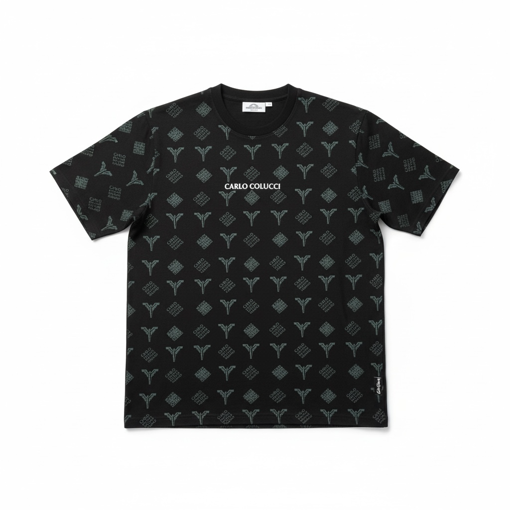 Carlo Colucci Tshirt braun / weiß / schwarz