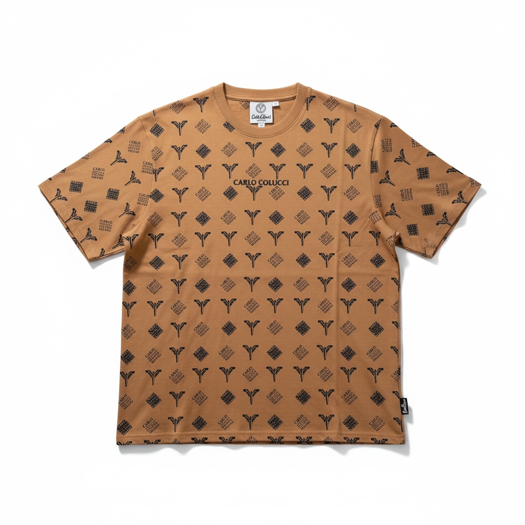 Carlo Colucci Tshirt braun / weiß / schwarz