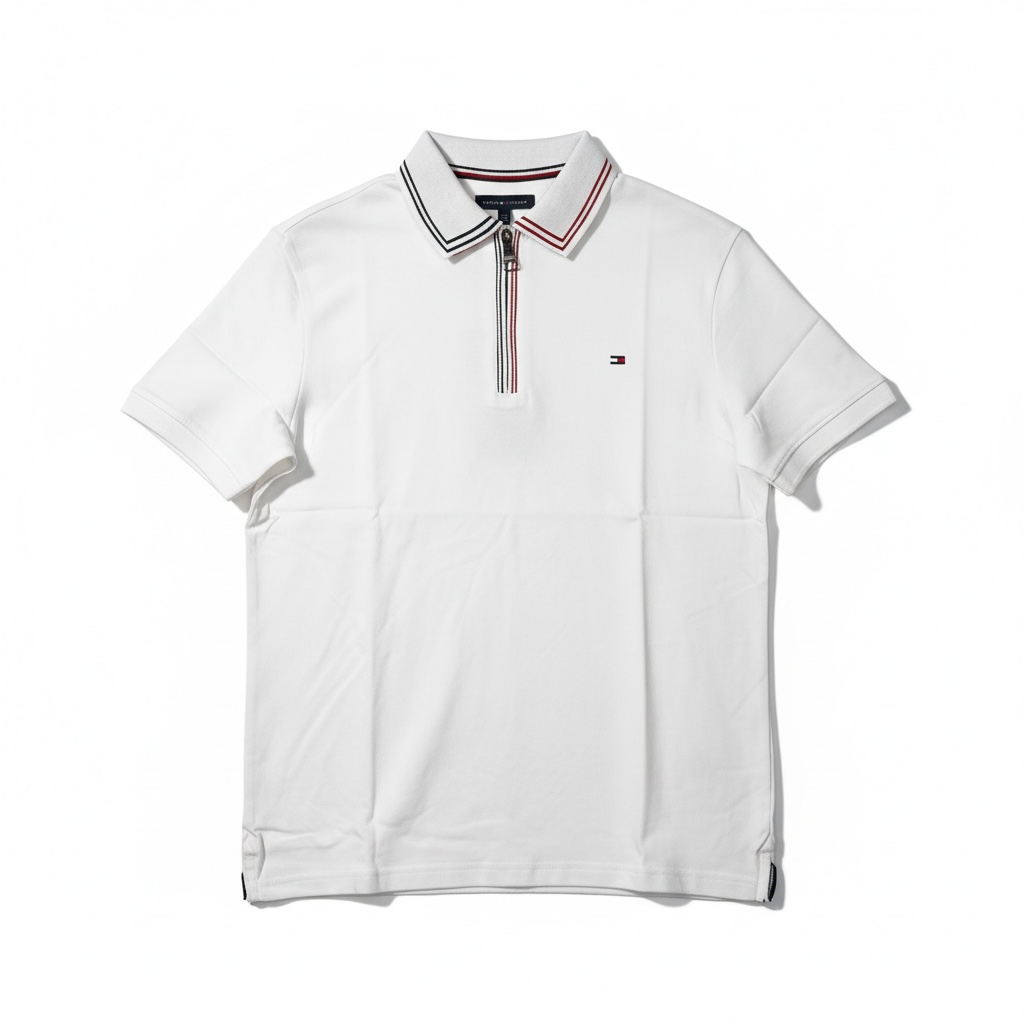 Tommy Hilfiger Poloshirt Reißverschluss weiß -10-