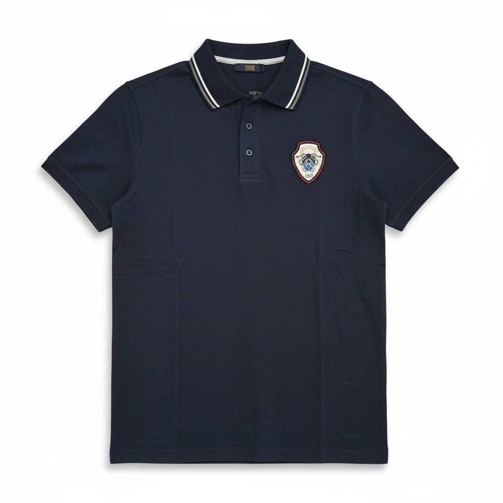 Cavalli Class Poloshirt navyblau Wappen Schlange -95-