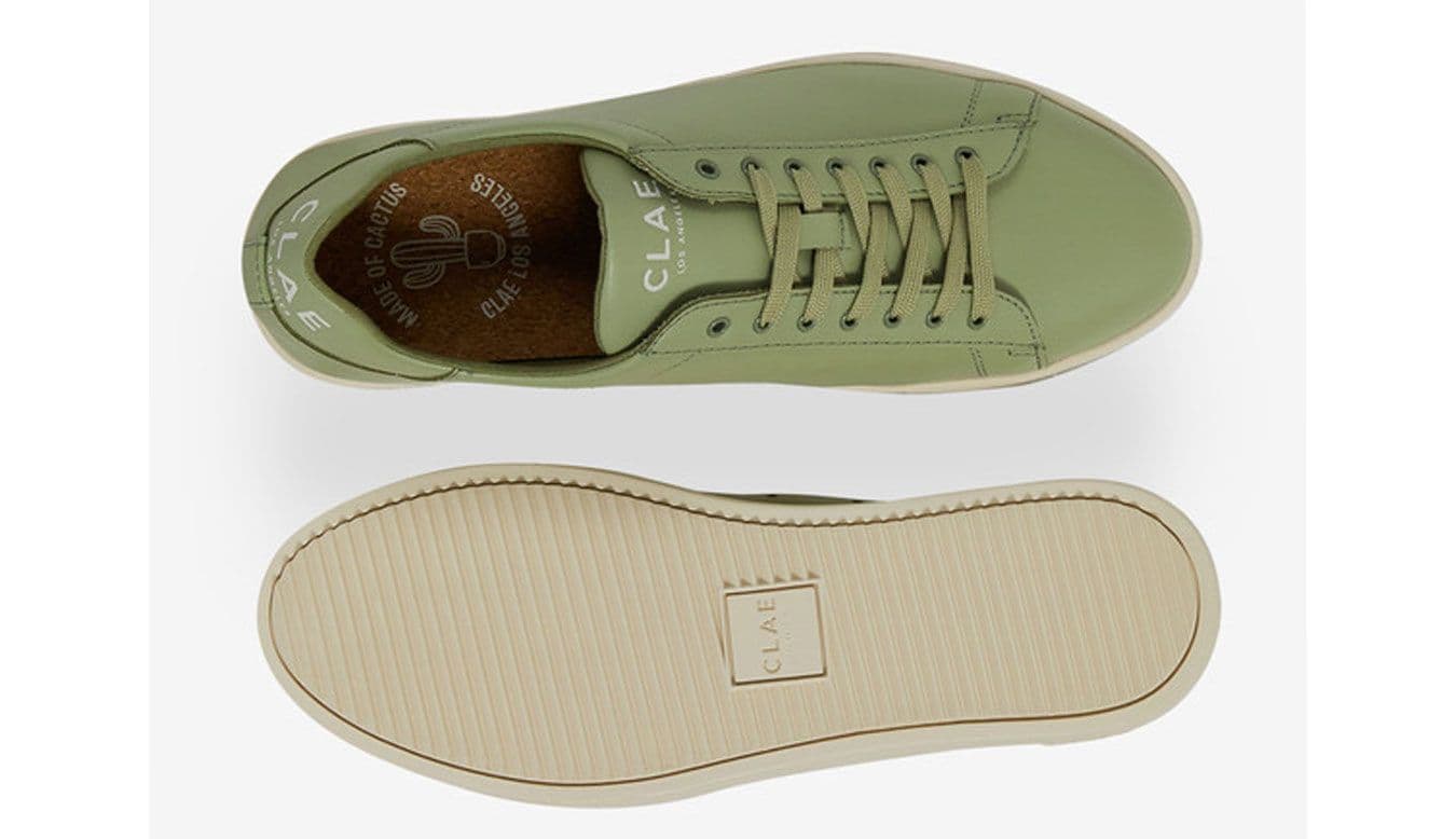 CLAE Bradley Olive Leather Sneaker Gr42