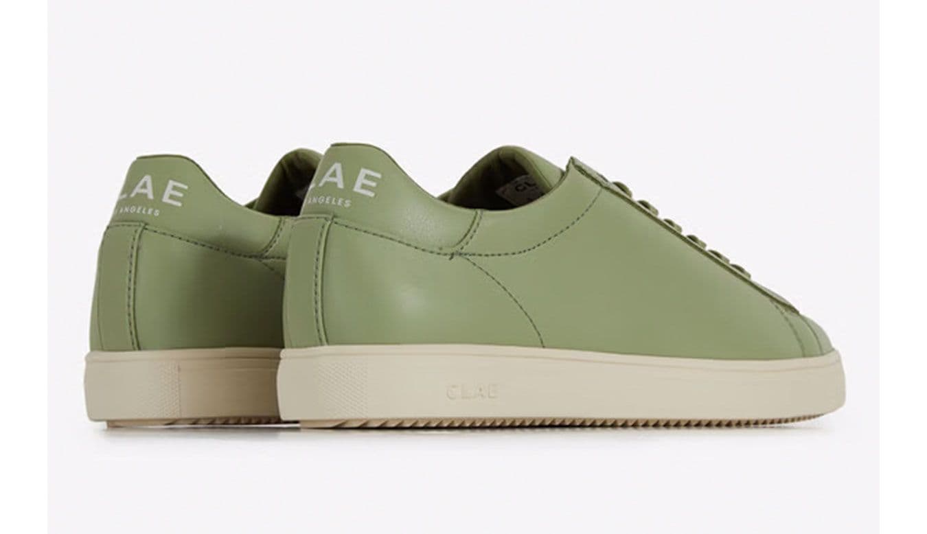 CLAE Bradley Olive Leather Sneaker Gr42