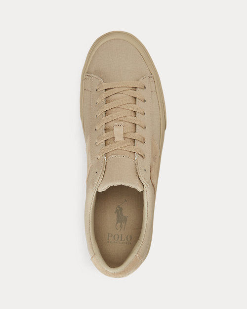 RALPH LAUREN Sneaker aus Stoff beige khaki Gr53