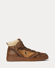 RALPH LAUREN Sneaker Court High Brown Gr39