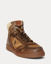 RALPH LAUREN Sneaker Court High Brown Gr39