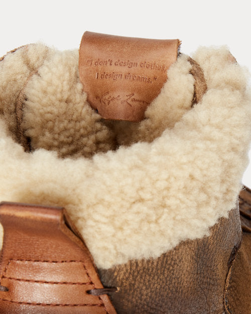 RALPH LAUREN Sneaker Court High Brown Gr39