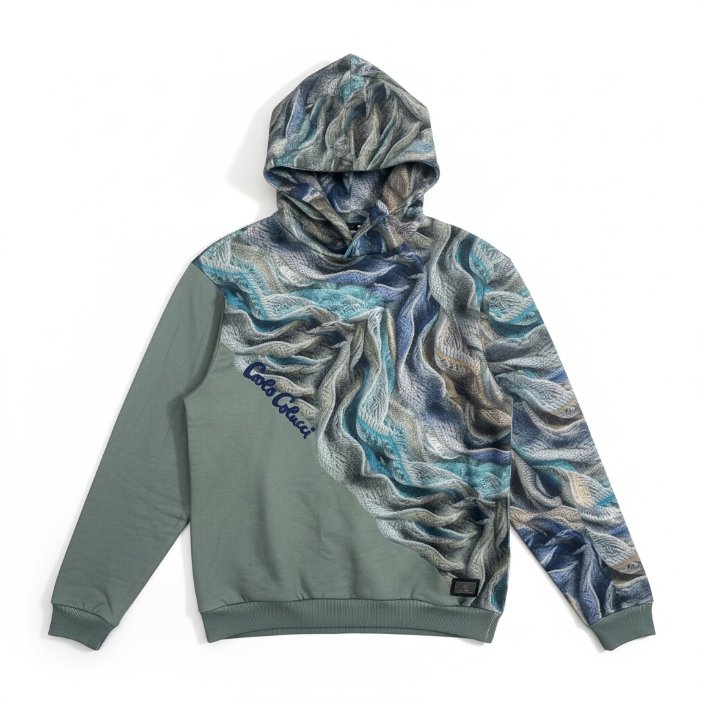 Carlo Colucci Hoodie grünblau