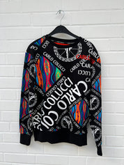 (11) Carlo Colucci Sweatshirt schwarz bunt