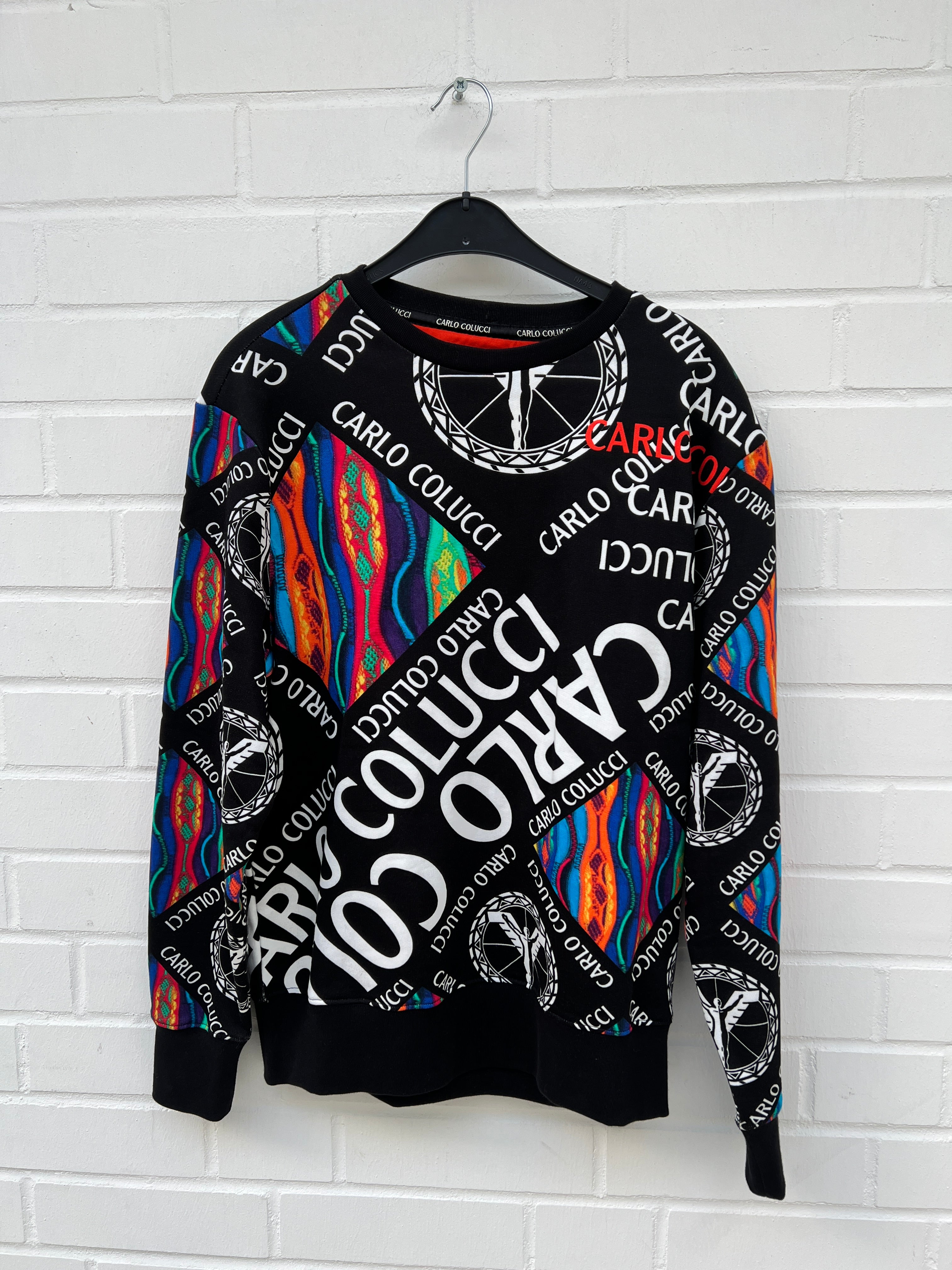 (11) Carlo Colucci Sweatshirt schwarz bunt